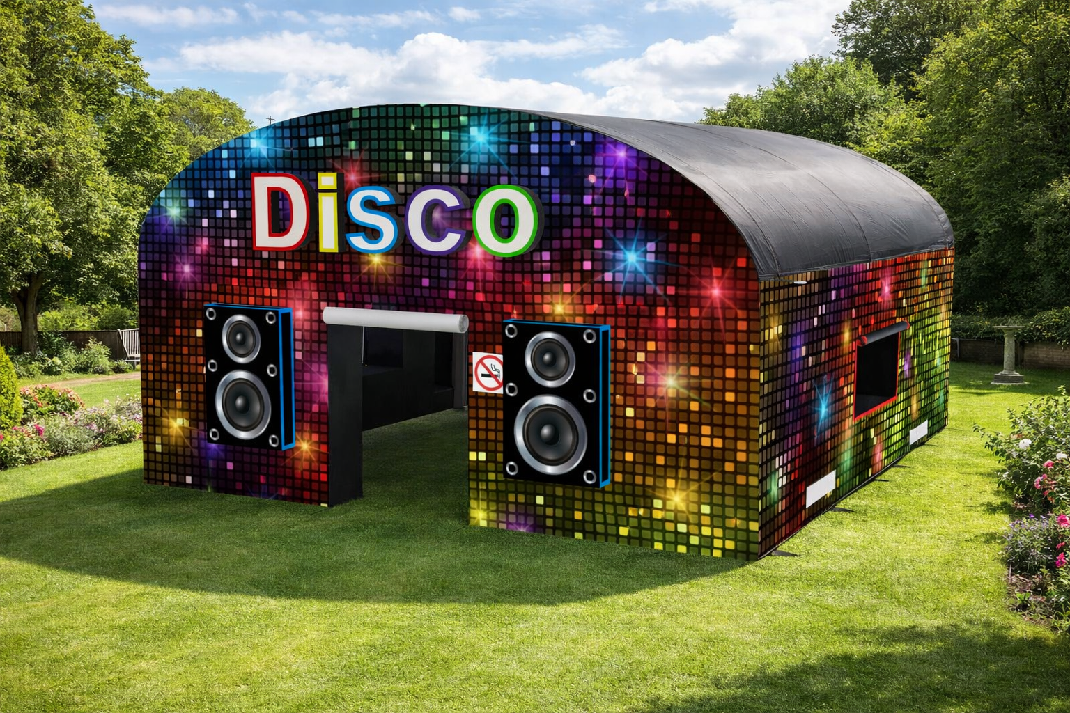 opblaas disco tent